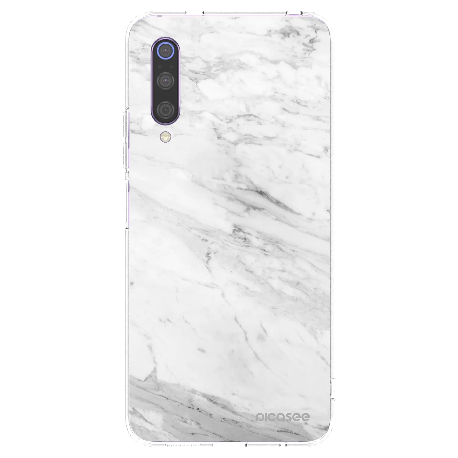 Picasee husă transparentă din silicon pentru Xiaomi Mi 9 - White marble