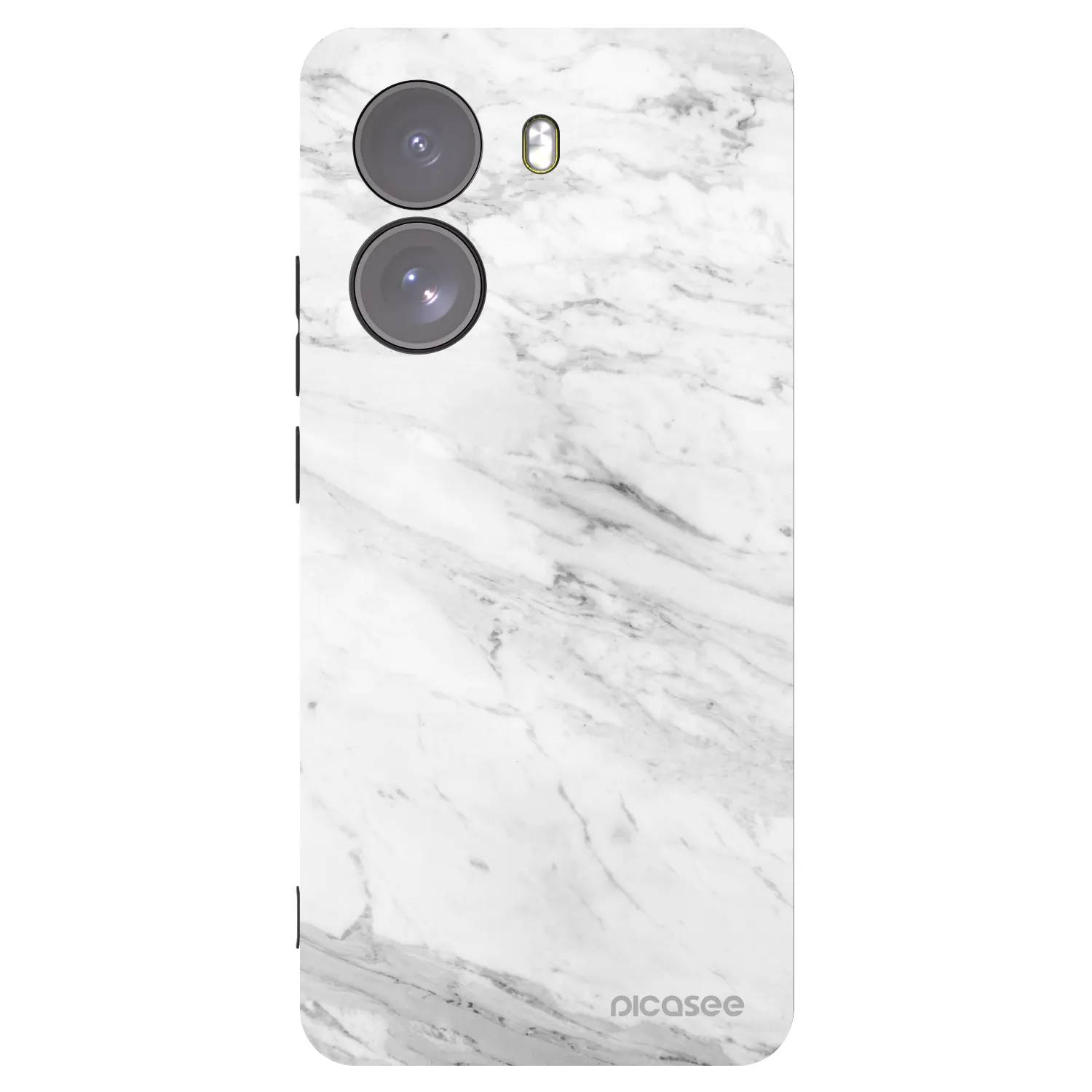 Picasee husă neagră din silicon pentru Xiaomi Poco X7 - White marble
