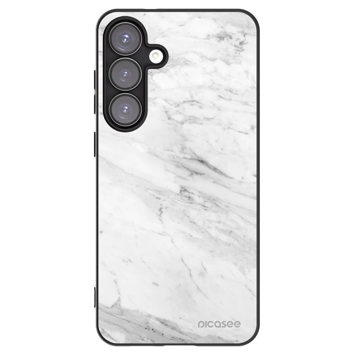 Picasee husă neagră din silicon pentru Samsung Galaxy S25+ 5G - White marble