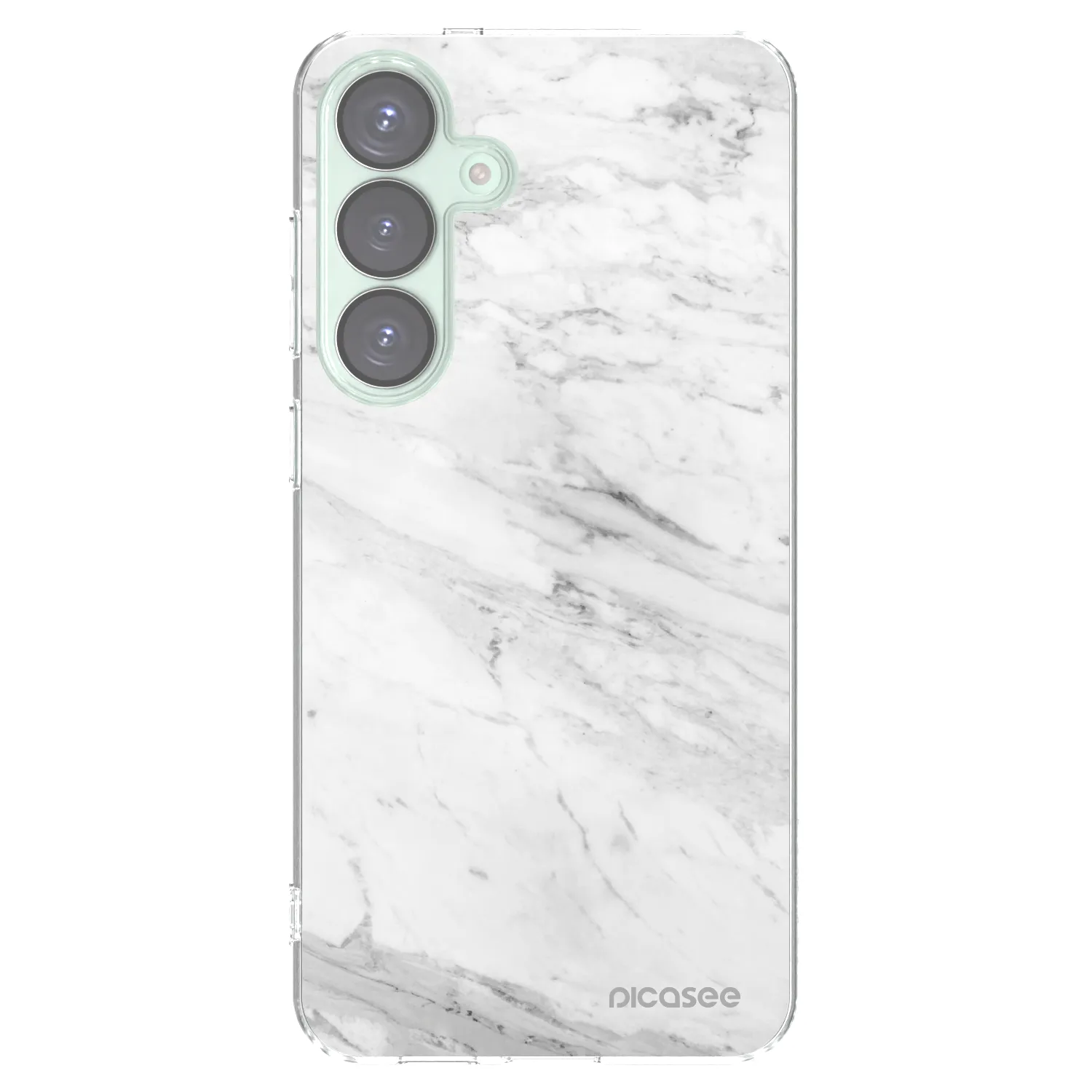 Picasee husă transparentă din silicon pentru Samsung Galaxy S25+ 5G - White marble