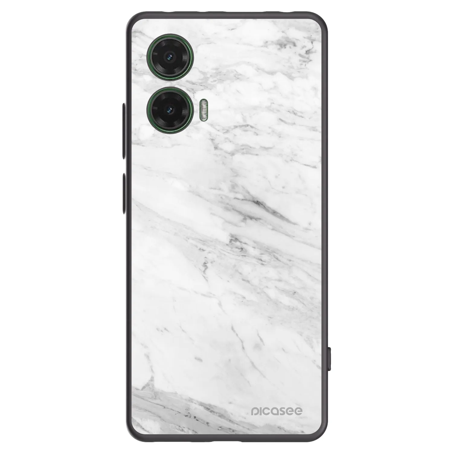 Picasee husă neagră din silicon pentru Motorola Moto G35 5G - White marble