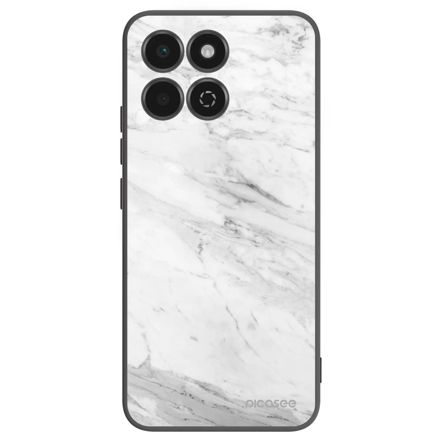 Picasee husă neagră din silicon pentru Honor 200 Smart 5G - White marble