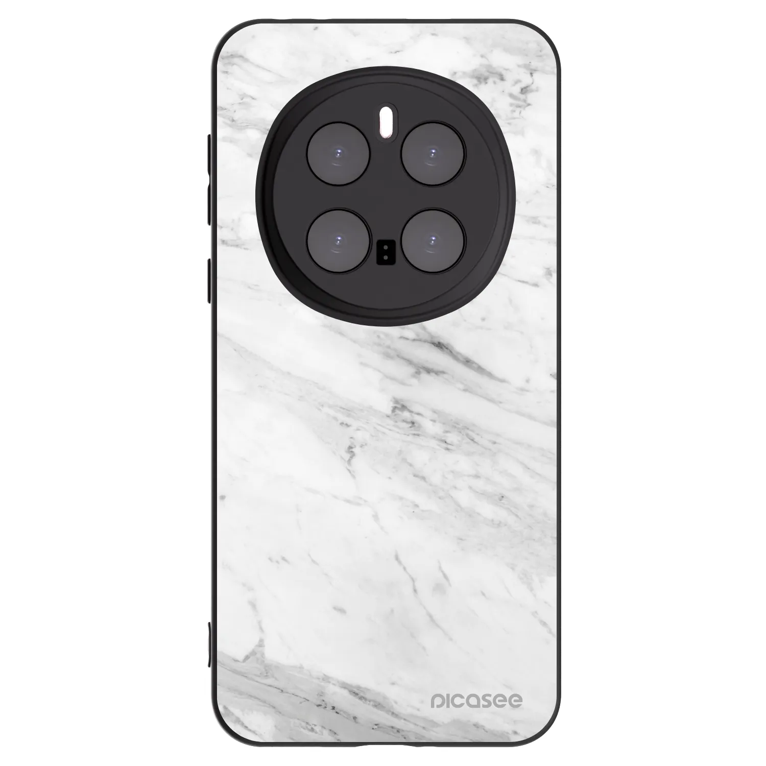 Picasee husă neagră din silicon pentru Honor Magic7 Pro 5G - White marble