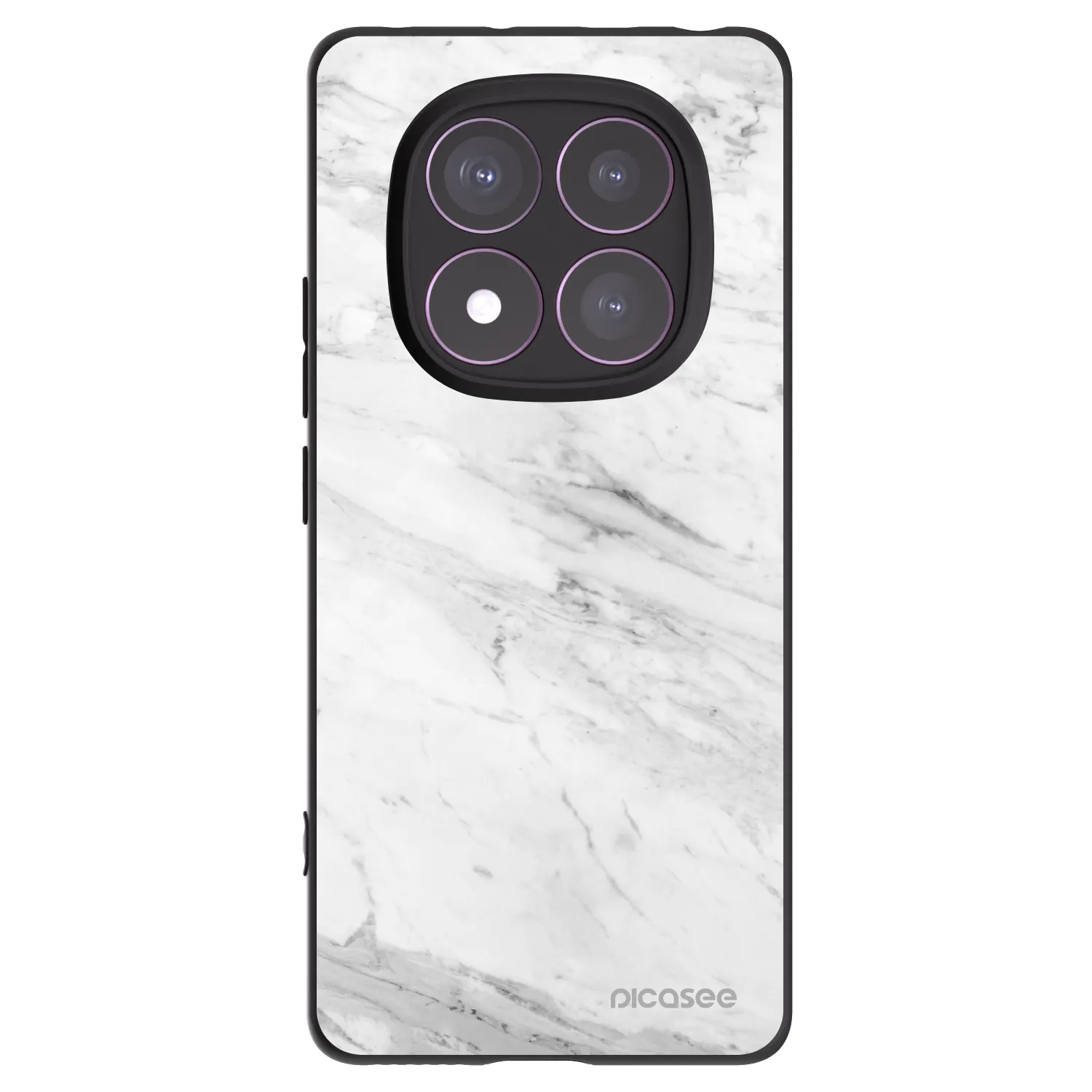 Picasee husă neagră din silicon pentru Xiaomi Redmi Note 14 Pro 4G - White marble