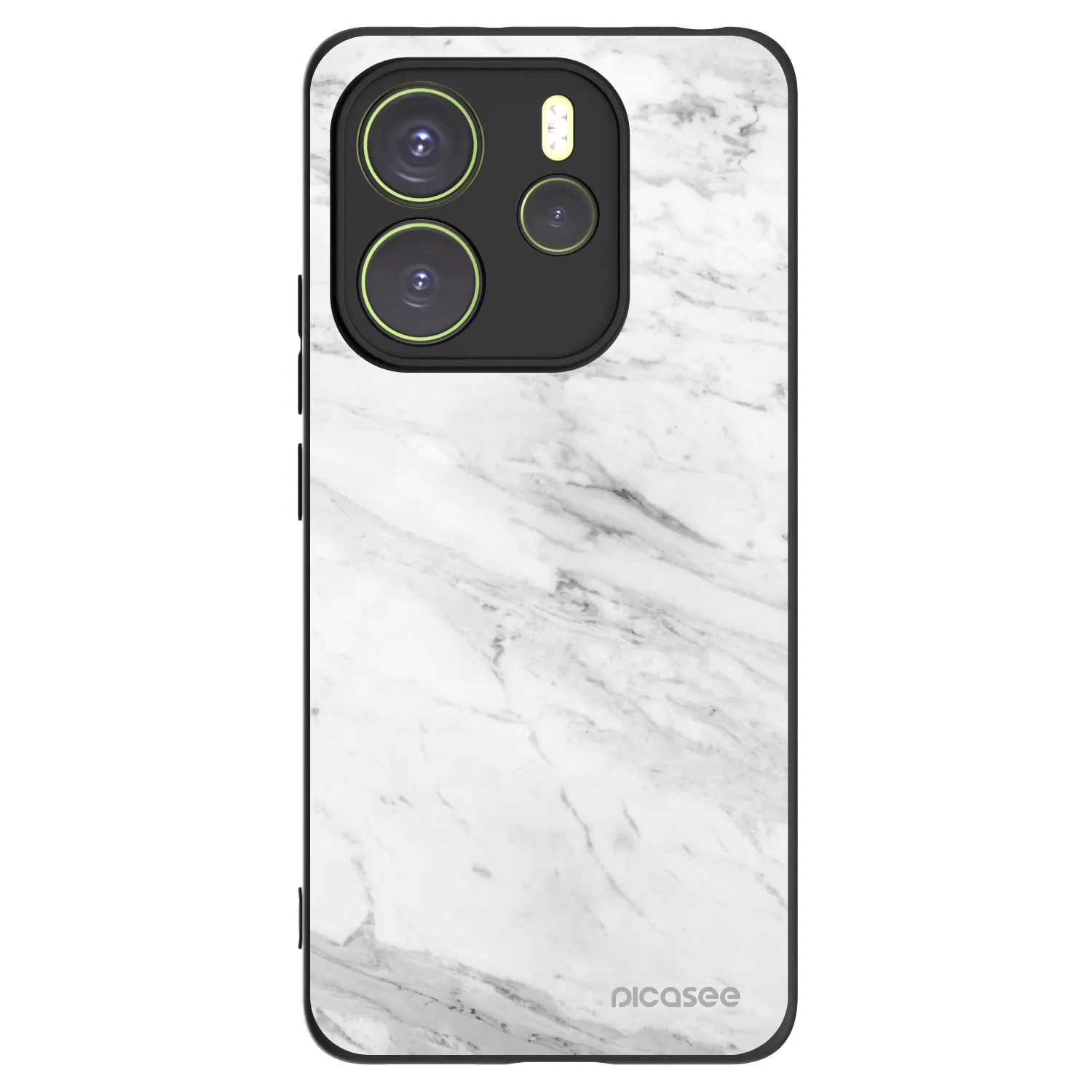 Picasee husă neagră din silicon pentru Xiaomi Redmi Note 14 4G - White marble