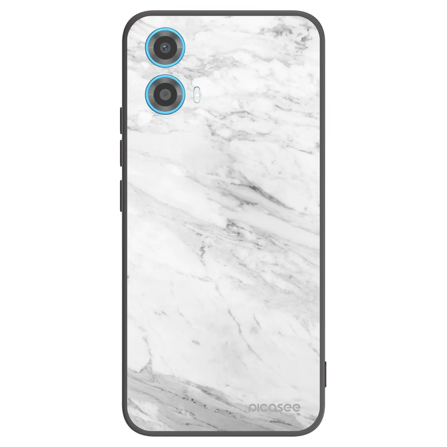 Picasee husă neagră din silicon pentru Motorola Moto G34 5G - White marble