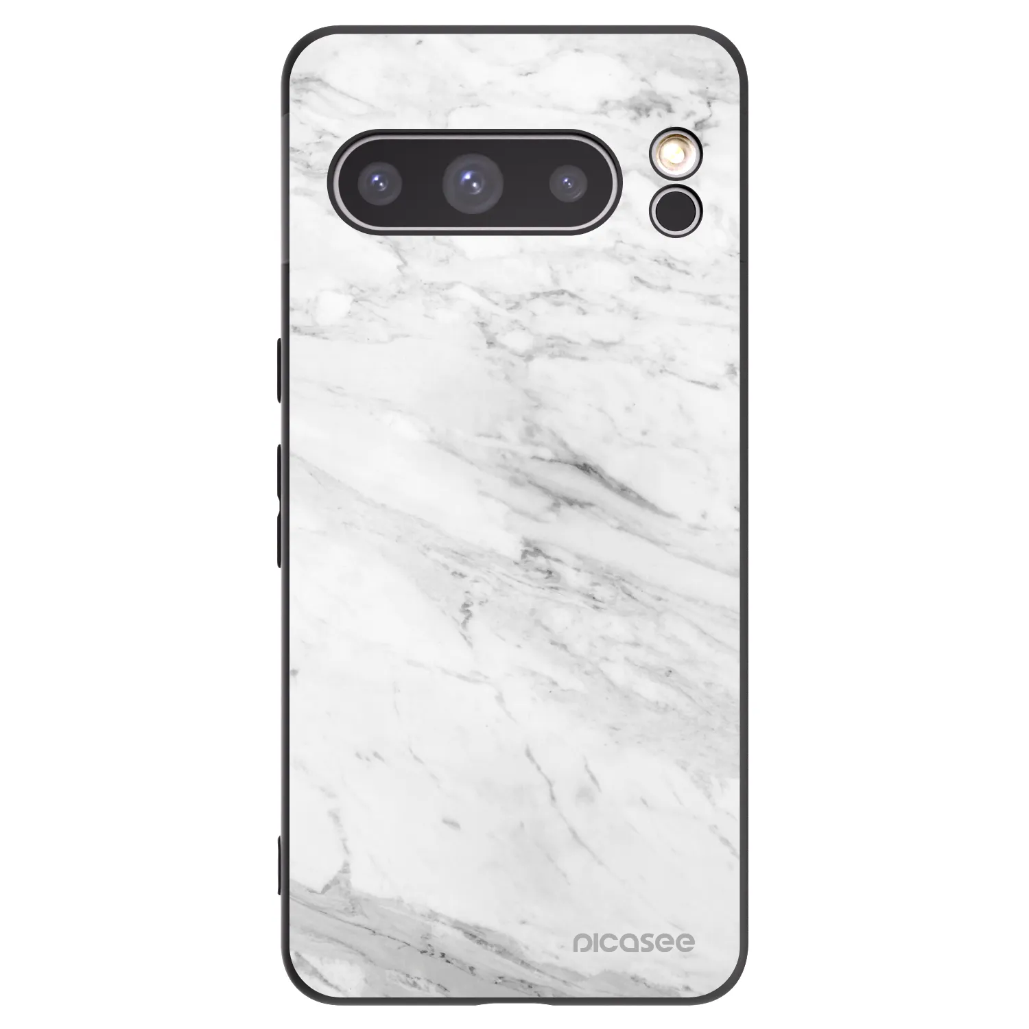 Picasee husă neagră din silicon pentru Google Pixel 8 Pro - White marble