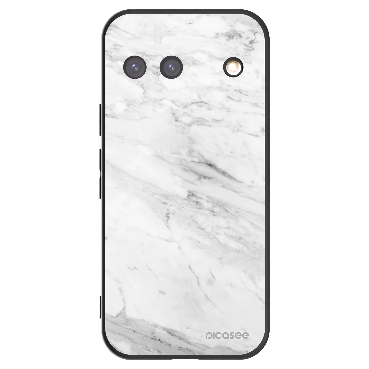 Picasee husă neagră din silicon pentru Google Pixel 9 - White marble