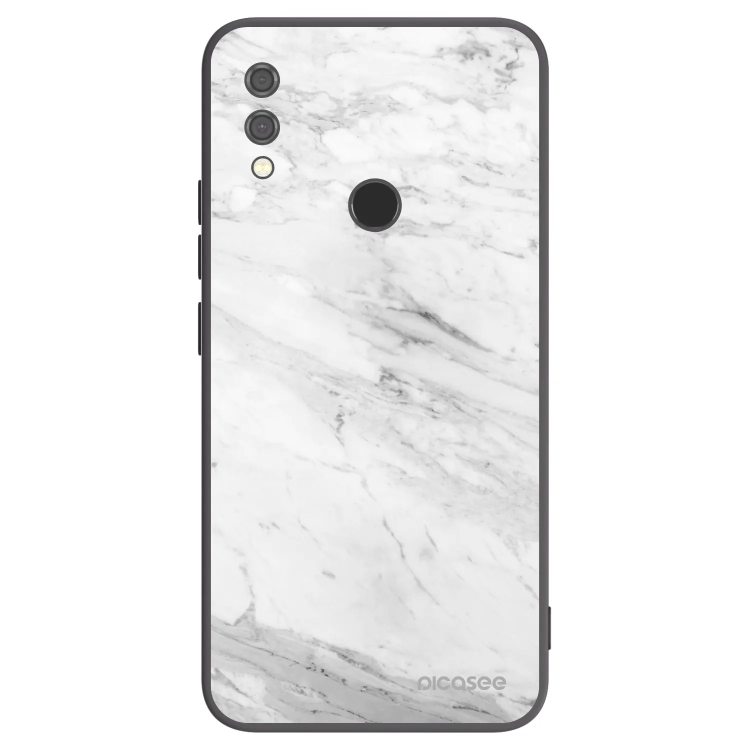 Picasee husă neagră din silicon pentru Xiaomi Redmi Note 7 - White marble