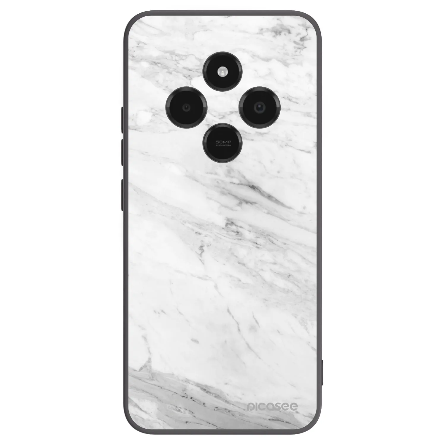 Picasee husă neagră din silicon pentru Xiaomi Poco C75 - White marble