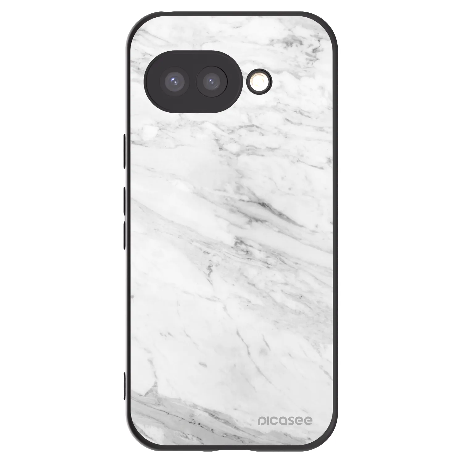 Picasee husă neagră din silicon pentru Google Pixel 9a - White marble
