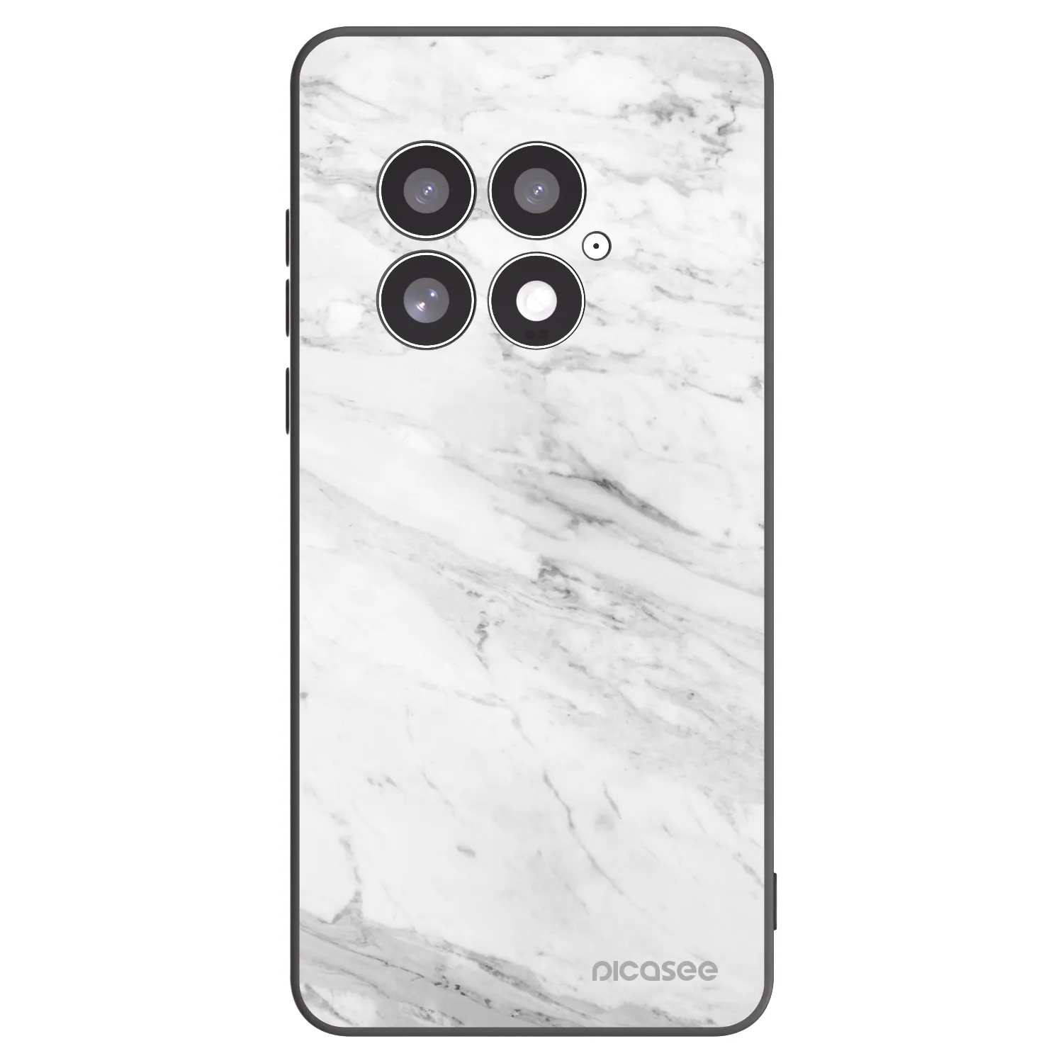 Picasee husă neagră din silicon pentru OnePlus 13 5G - White marble