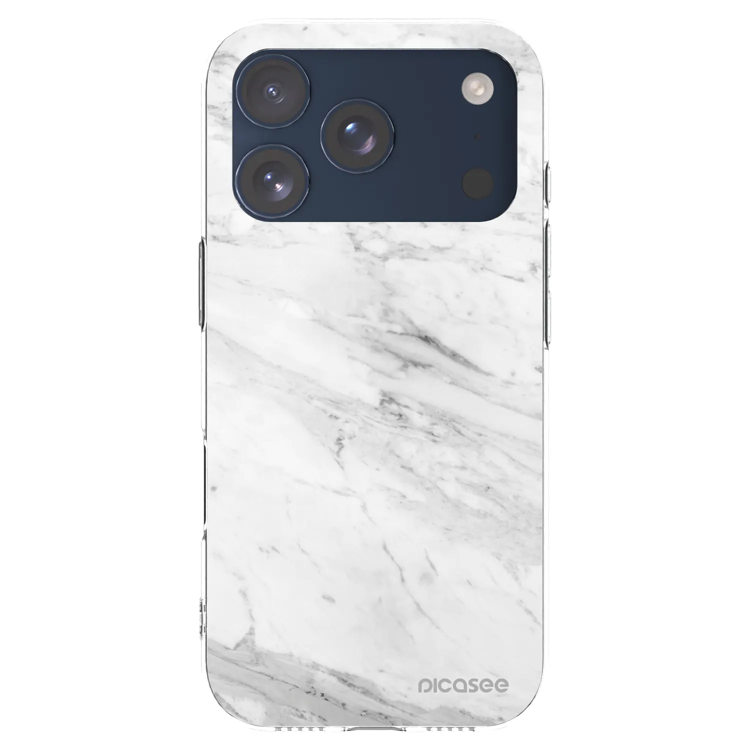 Picasee husă transparentă din silicon pentru Apple iPhone 17 Pro - White marble