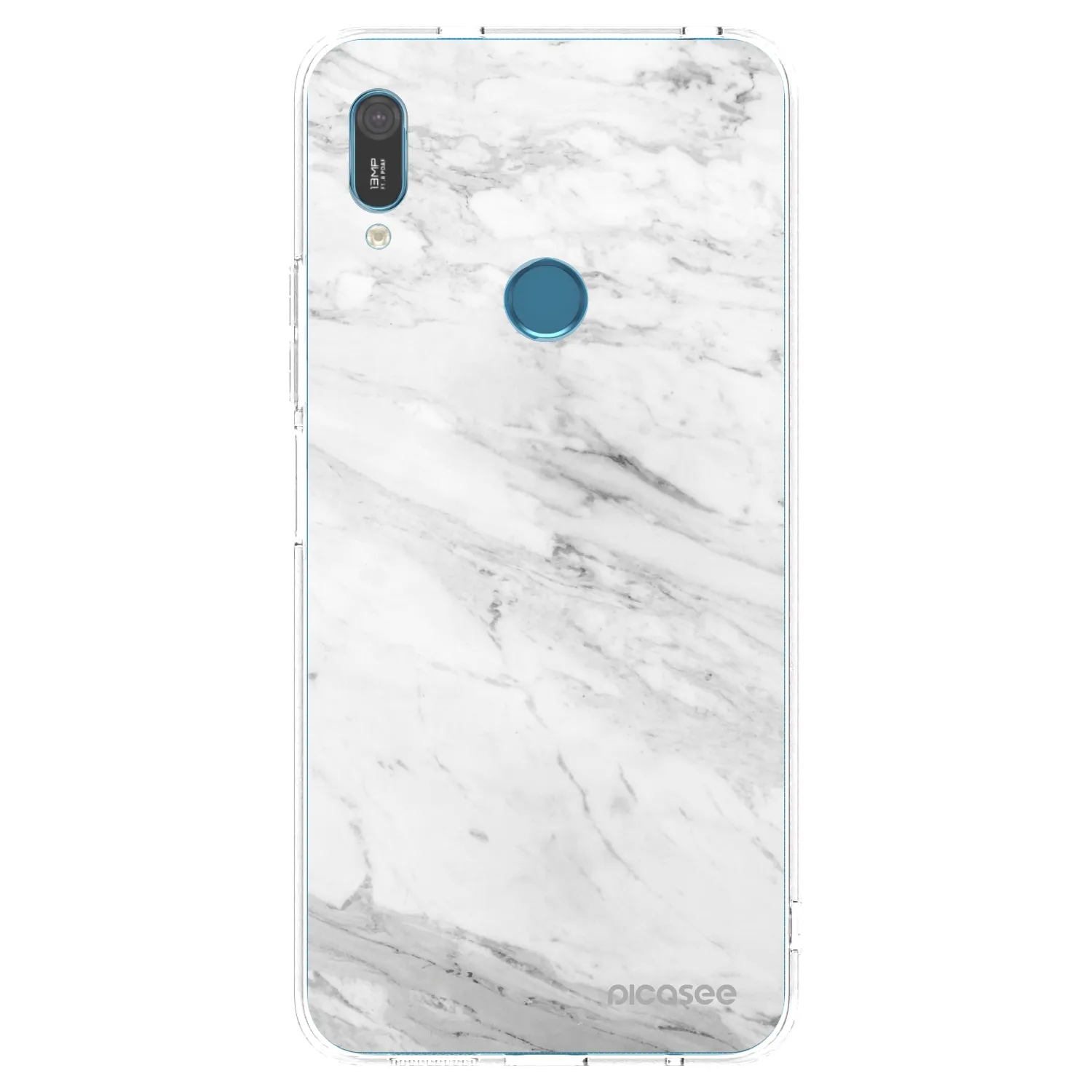 Picasee husă transparentă din silicon pentru Huawei Y6 2019 - White marble