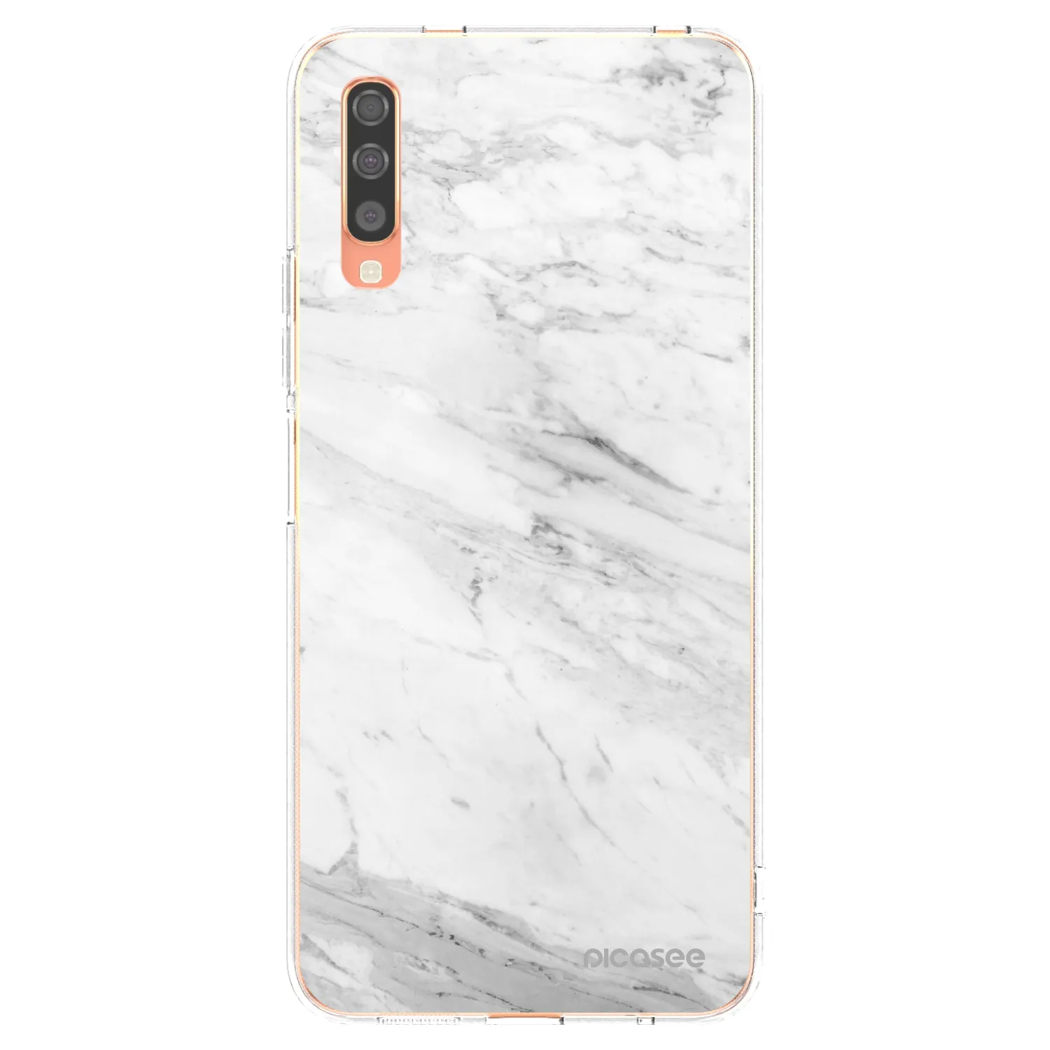 Picasee husă transparentă din silicon pentru Samsung Galaxy A70 A705F - White marble