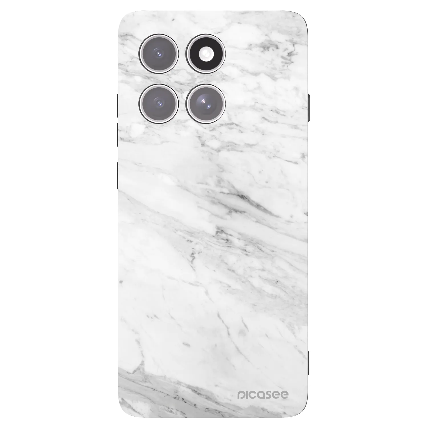 Picasee husă neagră din silicon pentru Motorola Edge 60 Pro - White marble