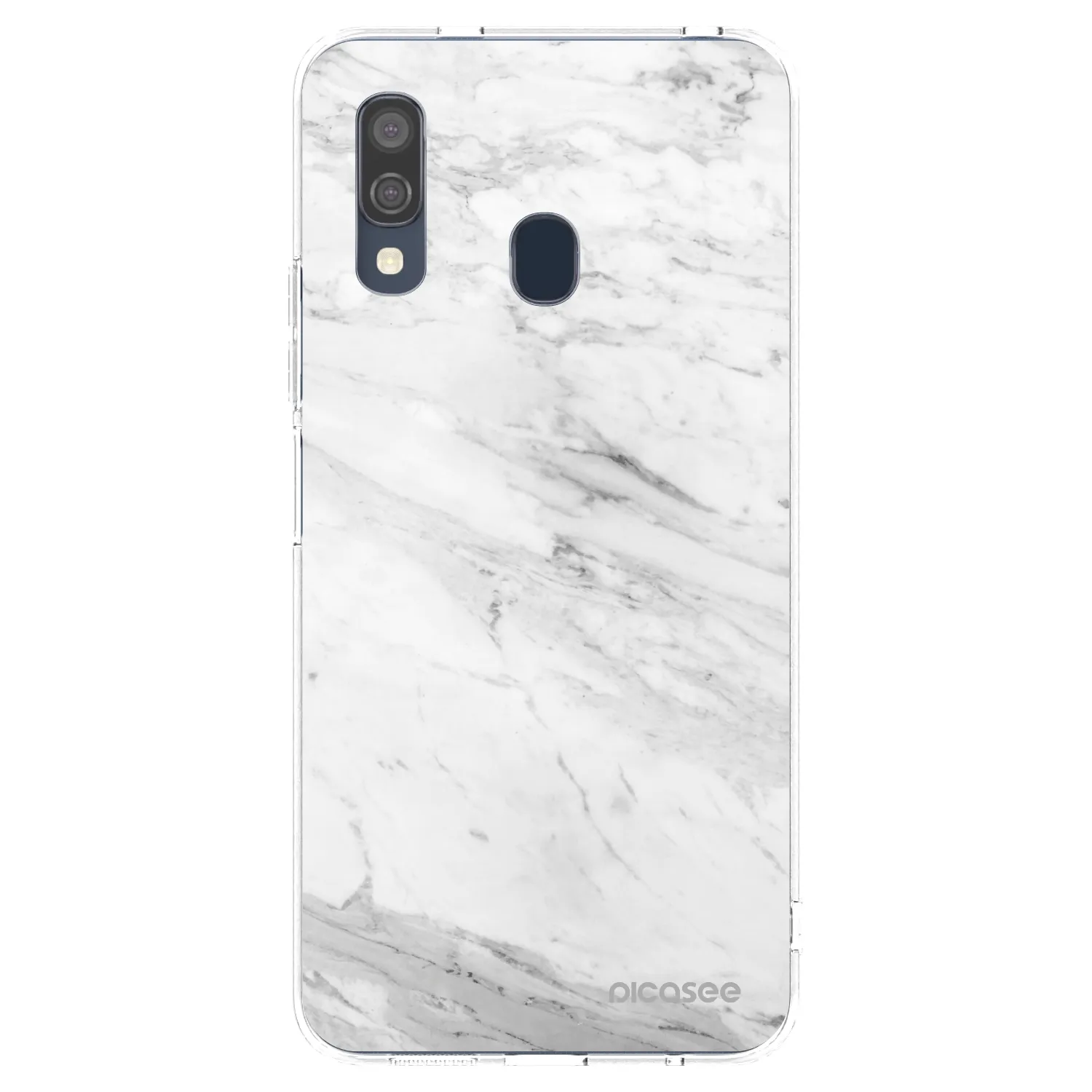 Picasee husă transparentă din silicon pentru Samsung Galaxy A40 A405F - White marble