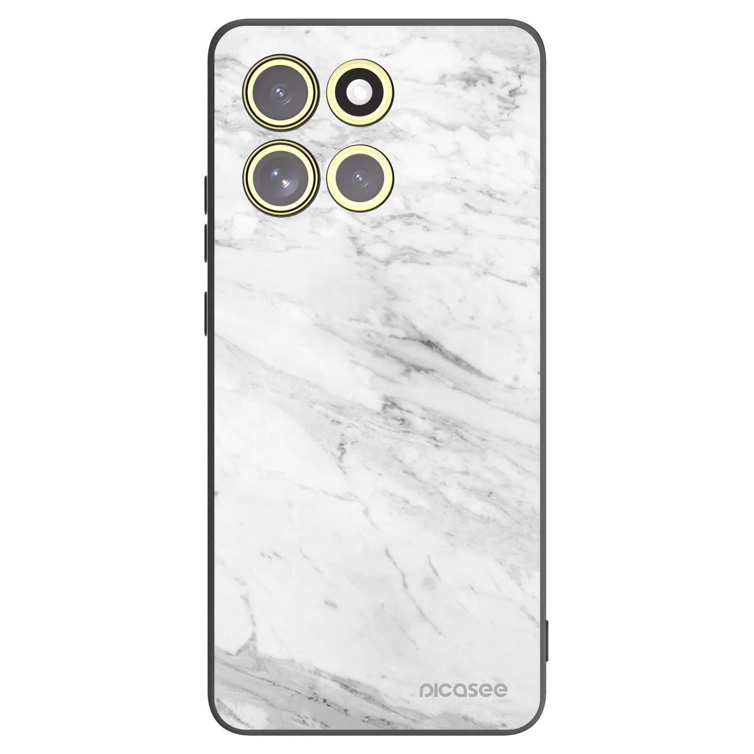 Picasee husă neagră din silicon pentru Motorola Moto G86 5G - White marble