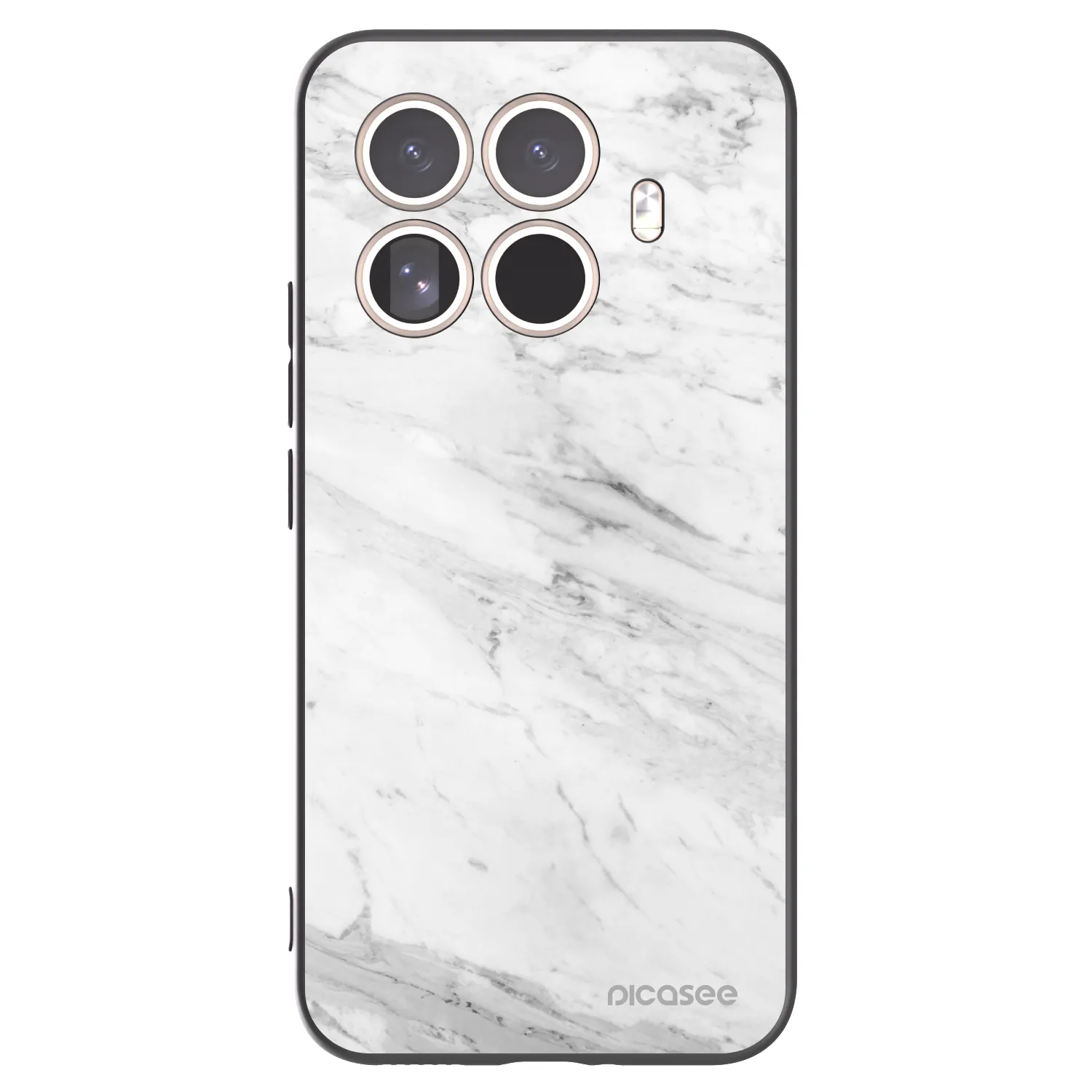 Picasee husă neagră din silicon pentru Xiaomi 15T Pro - White marble