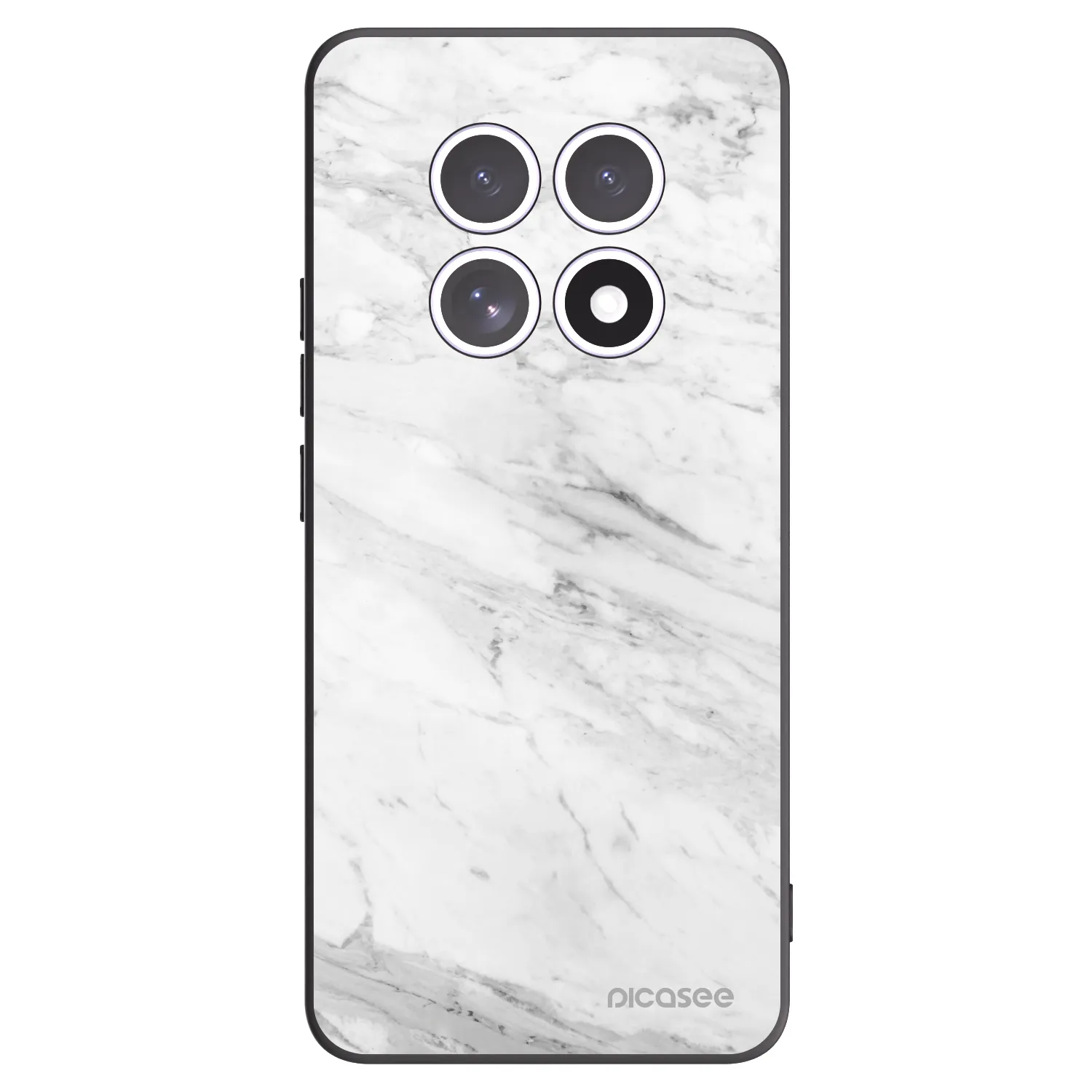 Picasee husă neagră din silicon pentru Xiaomi Redmi Note 15 - White marble