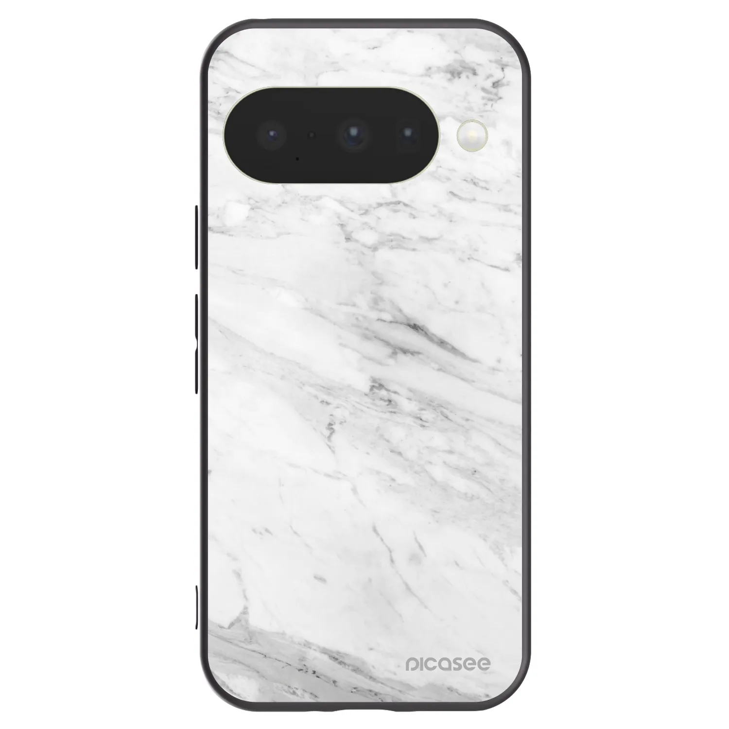 Picasee husă neagră din silicon pentru Google Pixel 10 - White marble