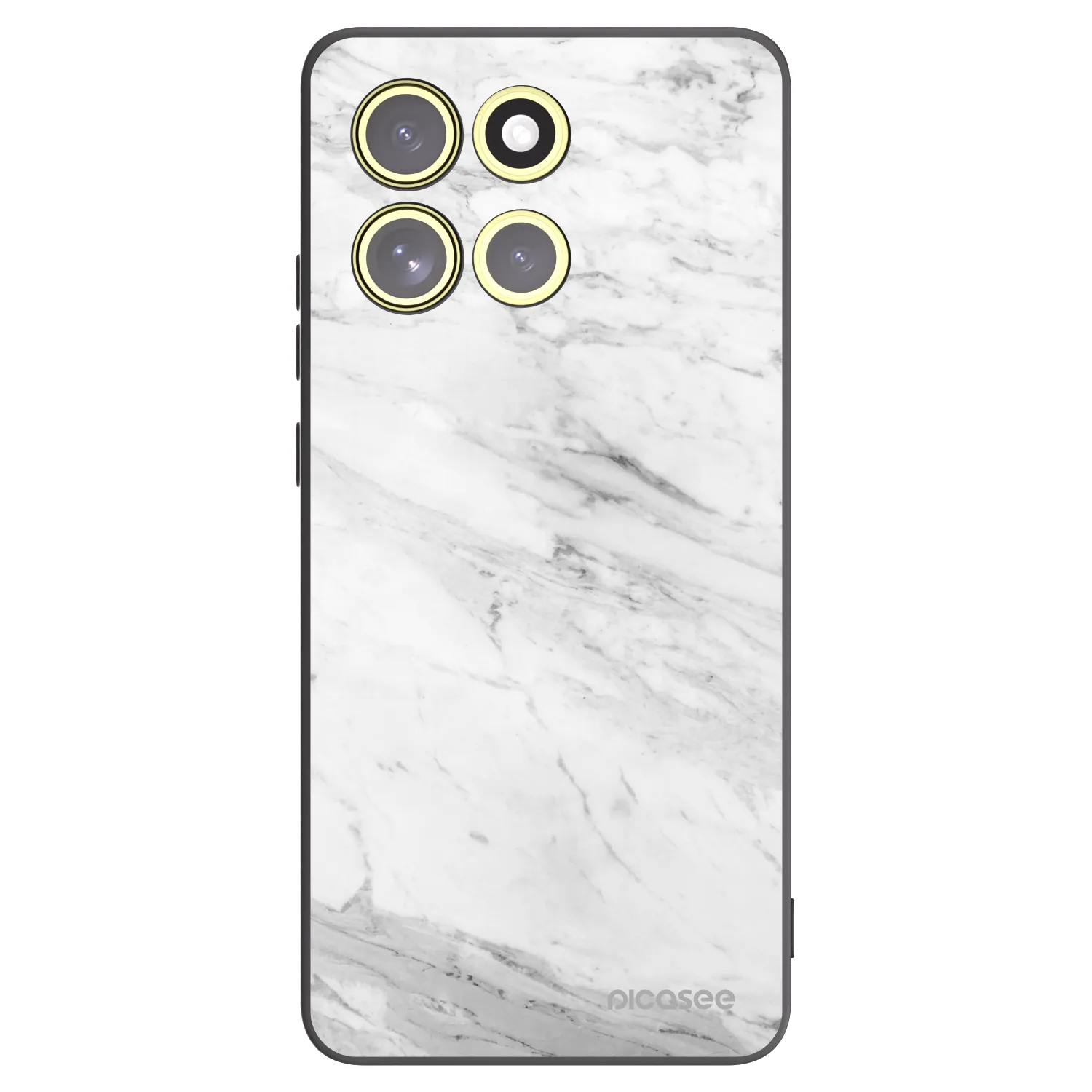Picasee husă neagră din silicon pentru Motorola Moto G86 Power 5G - White marble