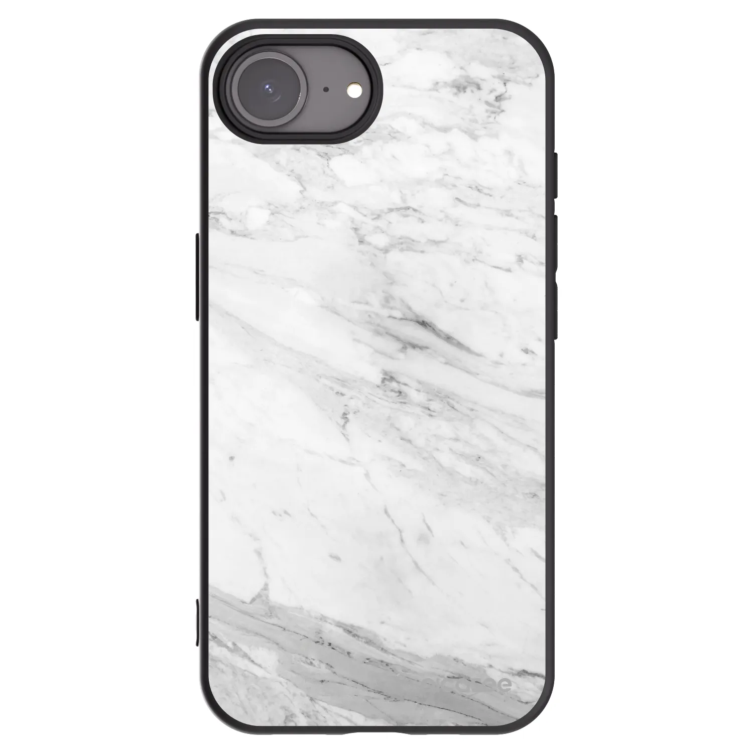 Picasee husă neagră din silicon pentru Apple iPhone 17e - White marble