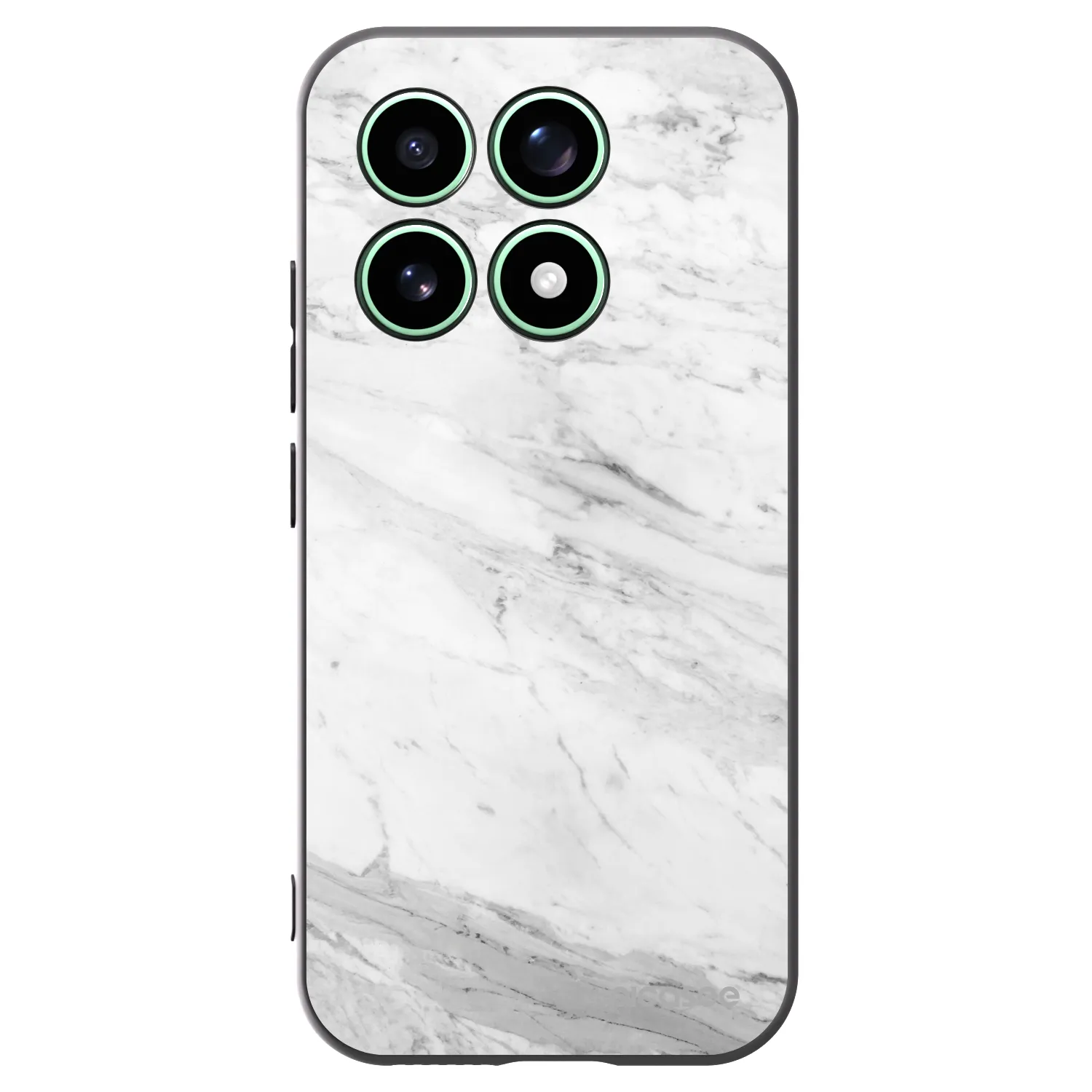 Picasee husă neagră din silicon pentru Xiaomi 17 - White marble