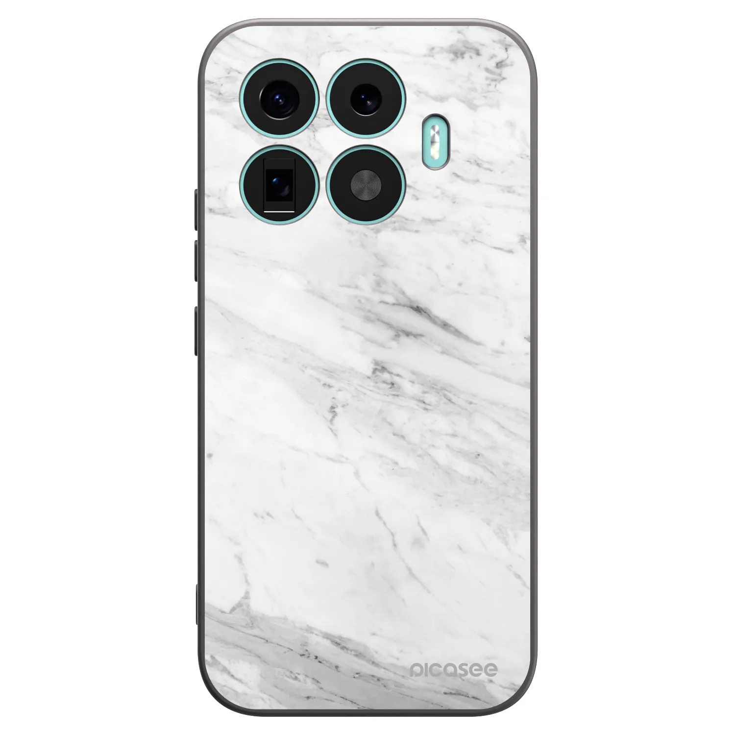 Picasee husă neagră din silicon pentru Xiaomi 17T - White marble