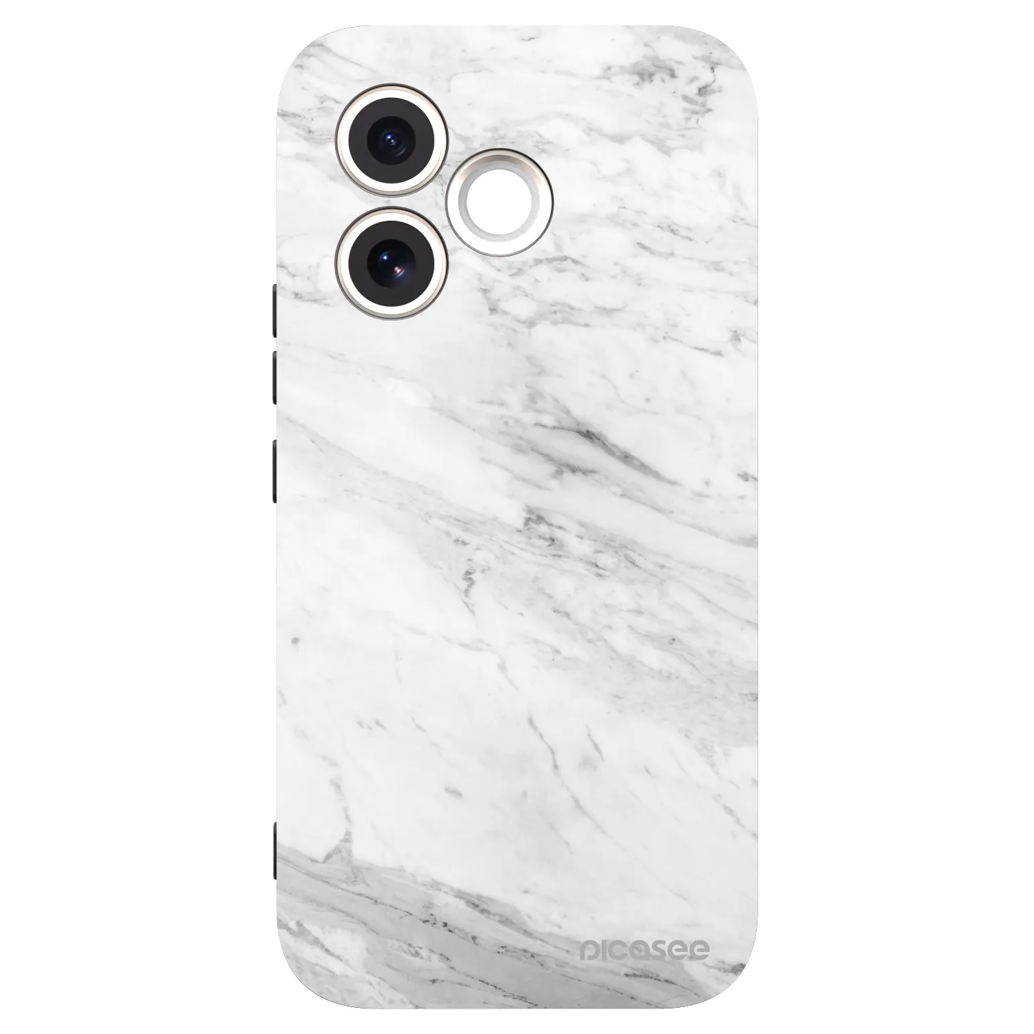 Picasee husă neagră din silicon pentru Honor 600 Lite - White marble