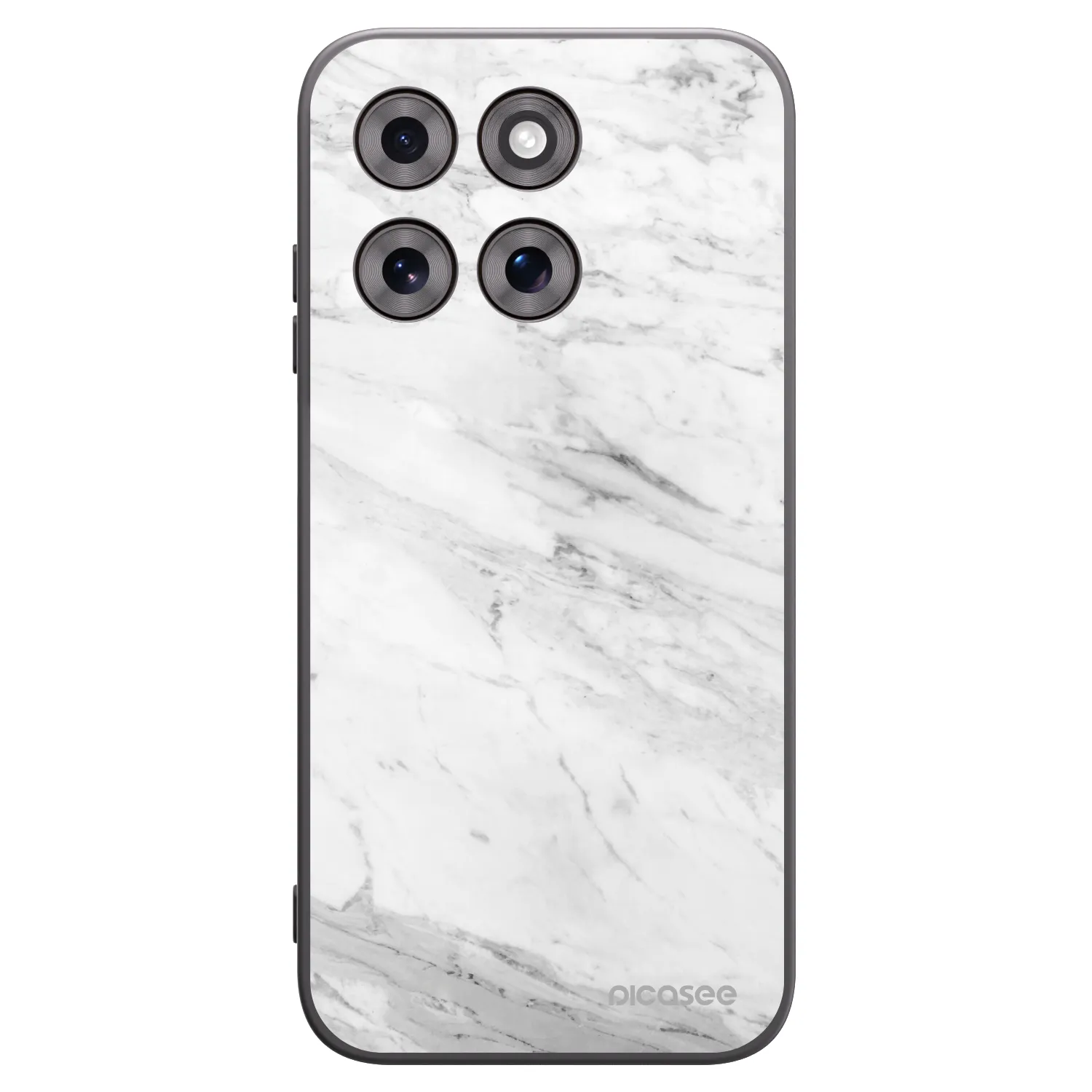 Picasee husă neagră din silicon pentru Motorola Moto G77 - White marble