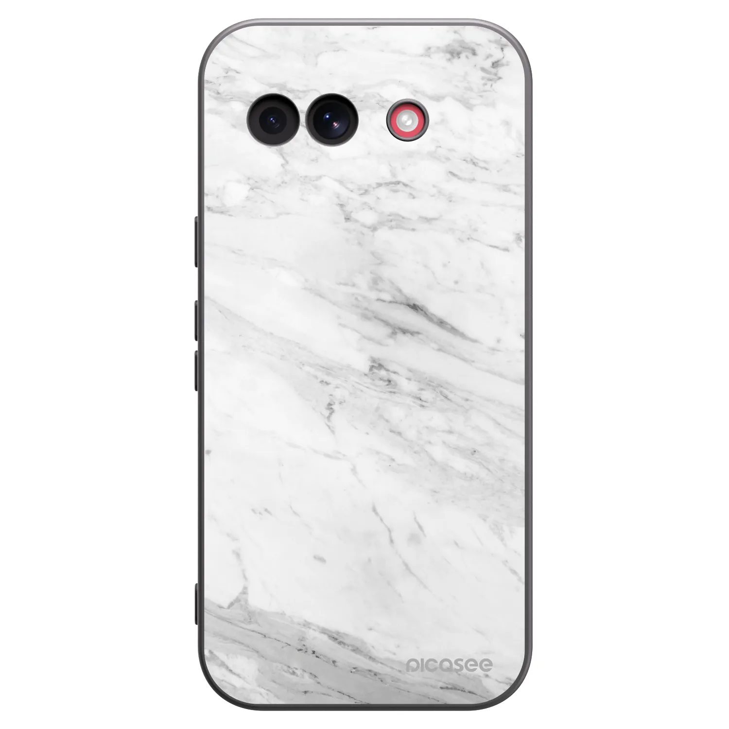 Picasee husă neagră din silicon pentru Google Pixel 10a - White marble