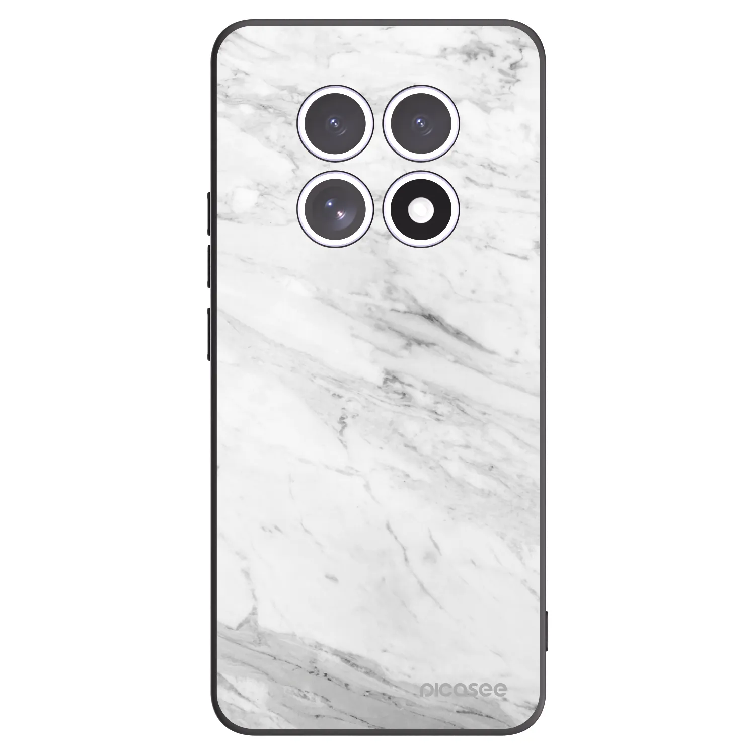Picasee husă neagră din silicon pentru Xiaomi Redmi Note 15 5G - White marble