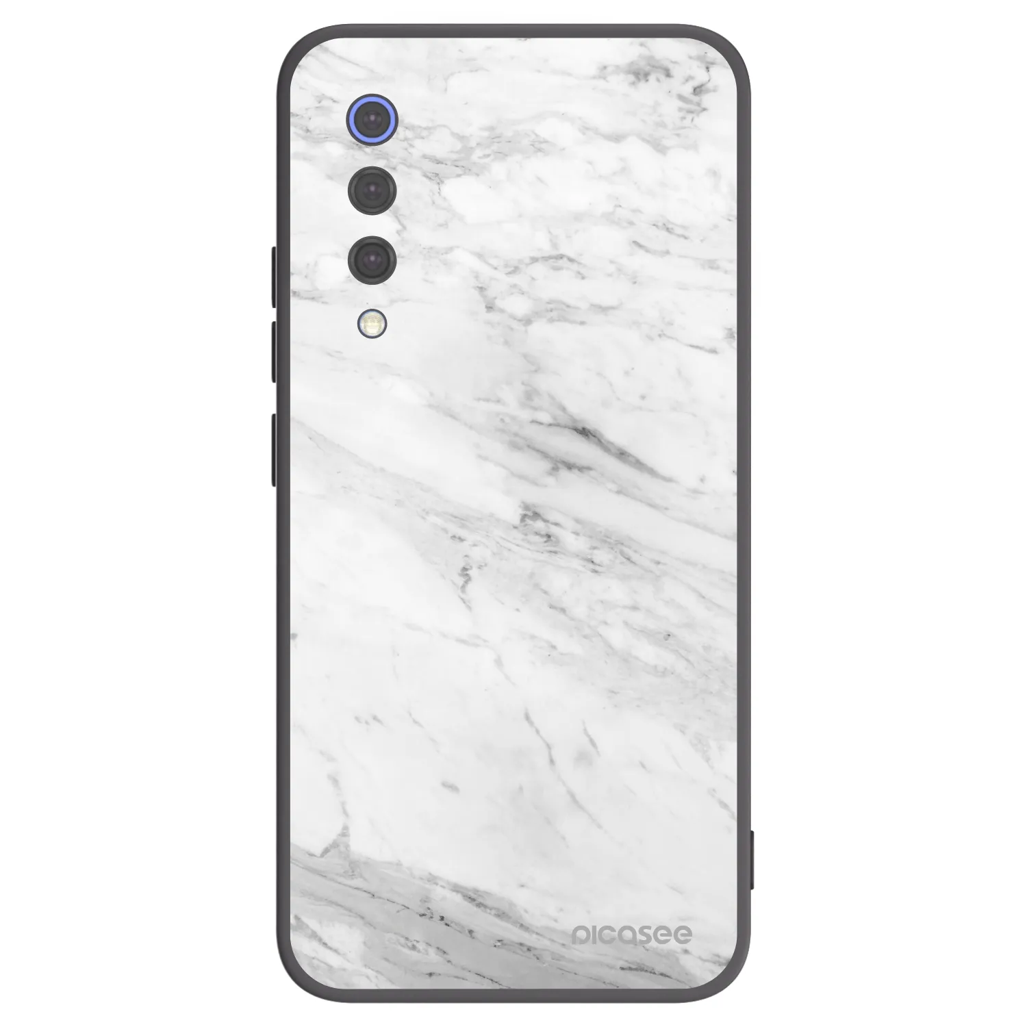 Picasee husă neagră din silicon pentru Xiaomi Mi 9 SE - White marble