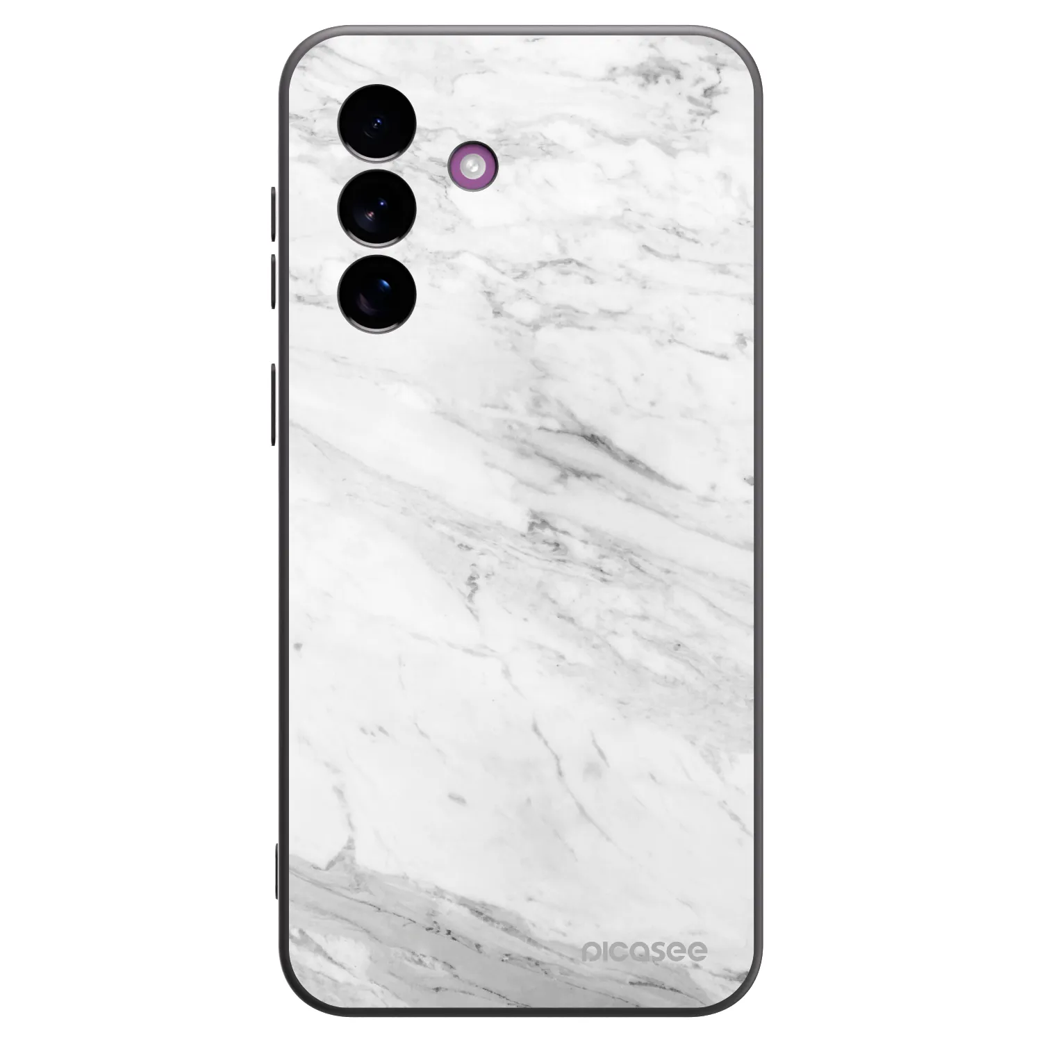 Picasee husă neagră din silicon pentru Samsung Galaxy A37 - White marble