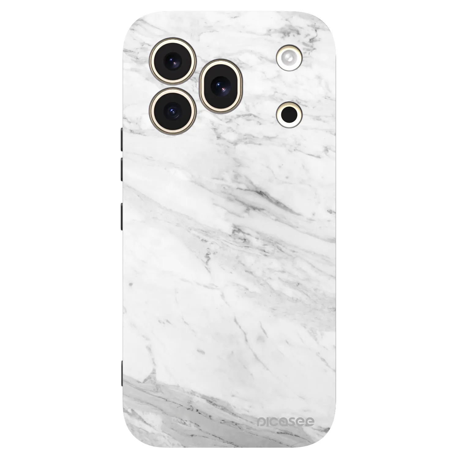 Picasee husă neagră din silicon pentru Honor 600 Pro - White marble