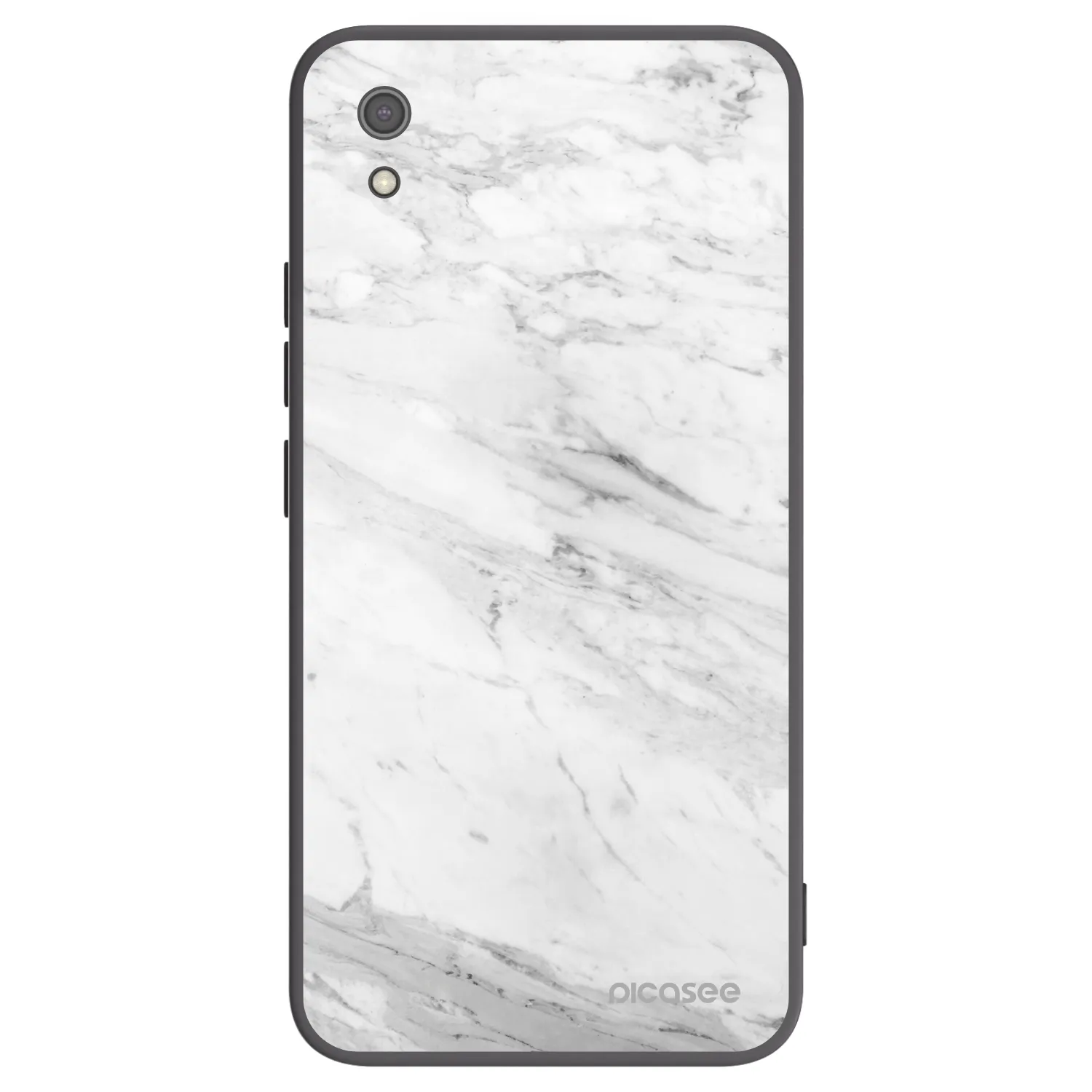 Picasee husă neagră din silicon pentru Xiaomi Redmi 7A - White marble