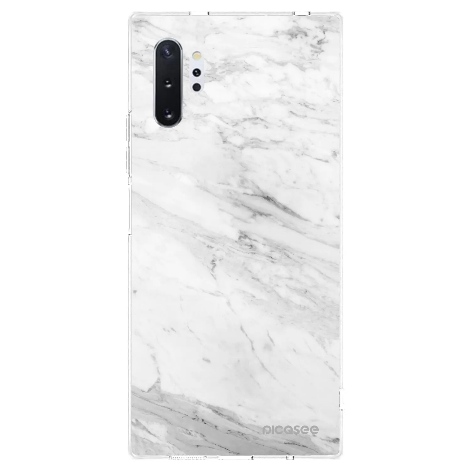 Picasee husă transparentă din silicon pentru Samsung Galaxy Note 10+ N975F - White marble