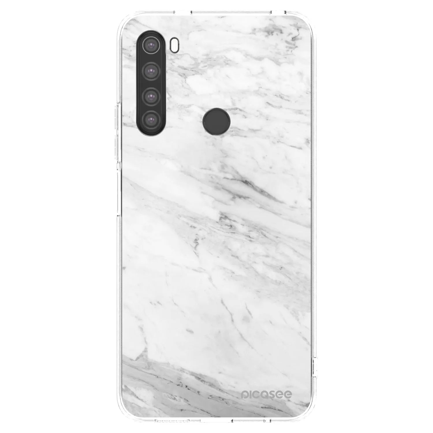 Picasee husă transparentă din silicon pentru Xiaomi Redmi Note 8 - White marble