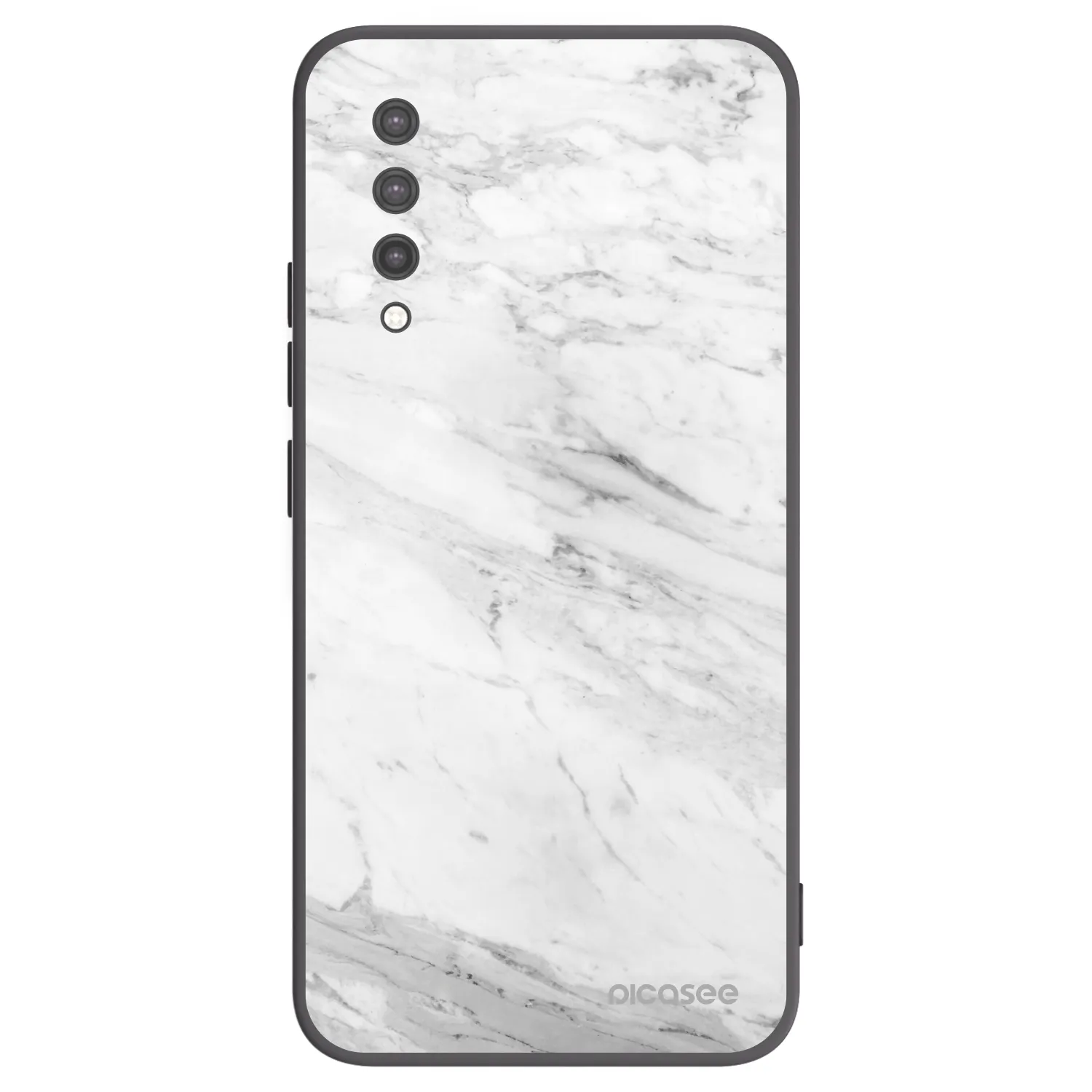 Picasee husă neagră din silicon pentru Xiaomi Mi 9 Lite - White marble