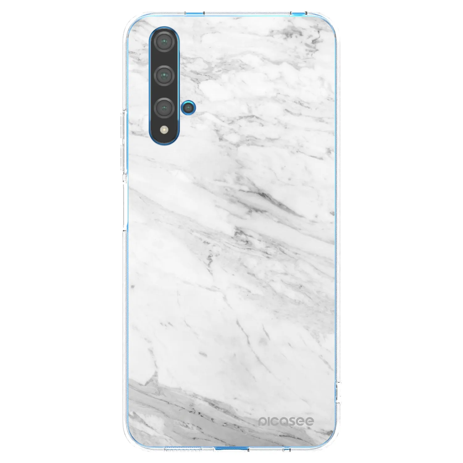 Picasee husă transparentă din silicon pentru Huawei Nova 5T - White marble