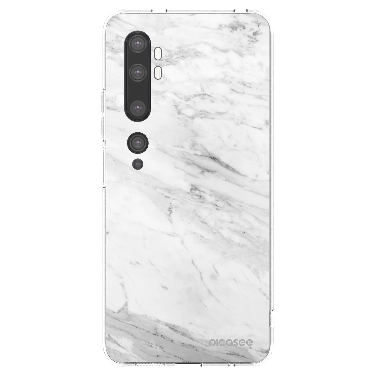 Picasee husă transparentă din silicon pentru Xiaomi Mi Note 10 (Pro) - White marble