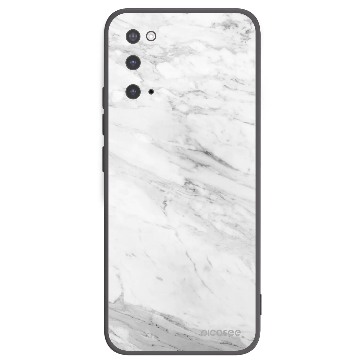 Picasee husă neagră din silicon pentru Samsung Galaxy S20 G980F - White marble