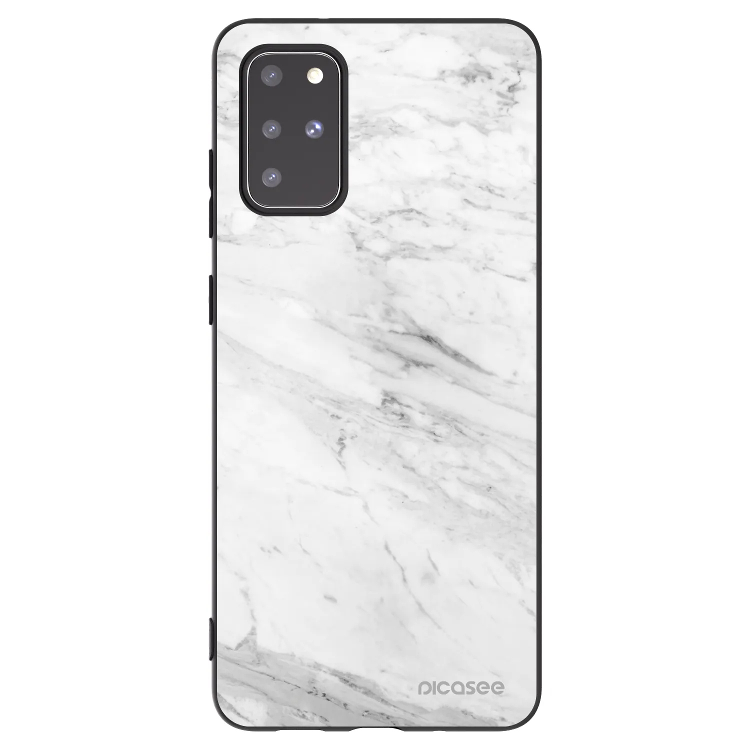Picasee husă neagră din silicon pentru Samsung Galaxy S20+ G985F - White marble