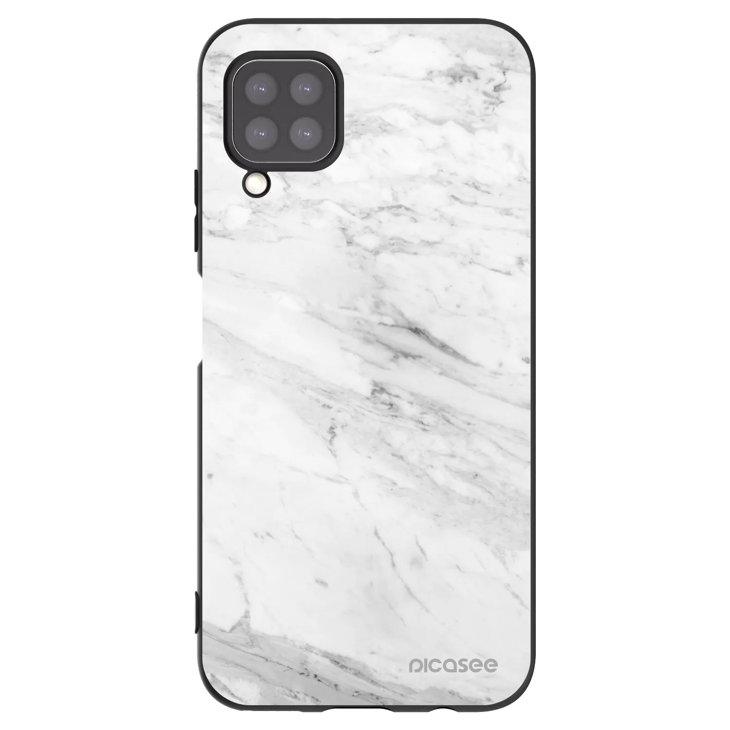 Picasee husă neagră din silicon pentru Huawei P40 Lite - White marble