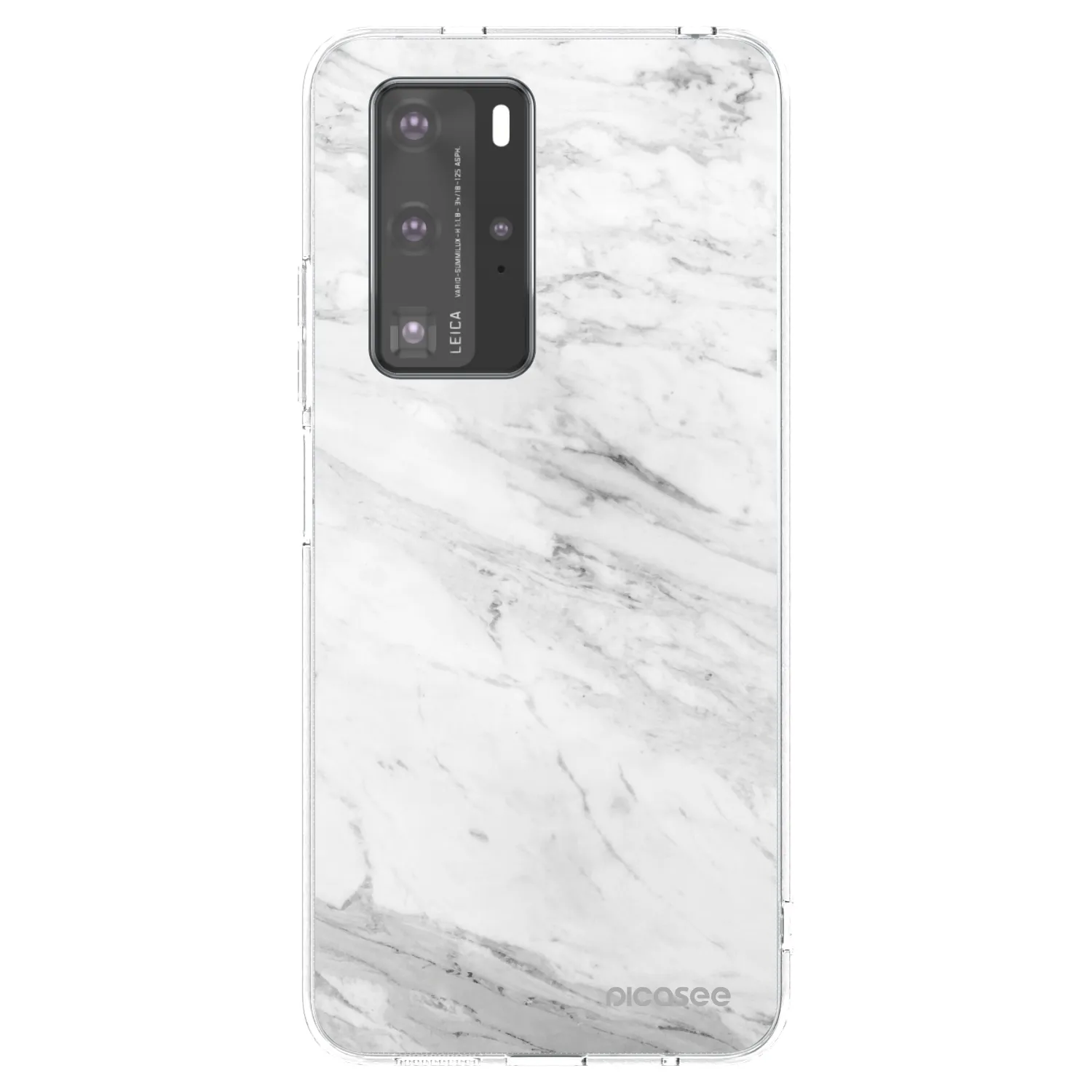 Picasee husă transparentă din silicon pentru Huawei P40 Pro - White marble