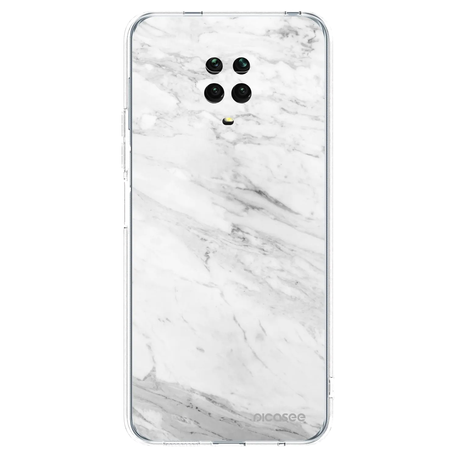 Picasee husă transparentă din silicon pentru Xiaomi Redmi Note 9 Pro - White marble