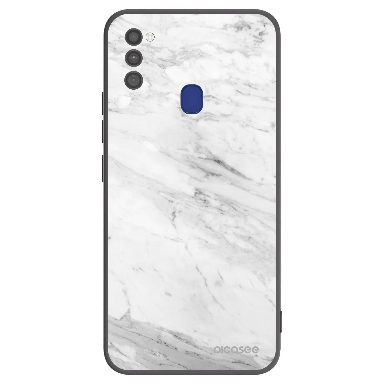Picasee husă neagră din silicon pentru Samsung Galaxy M21 M215F - White marble