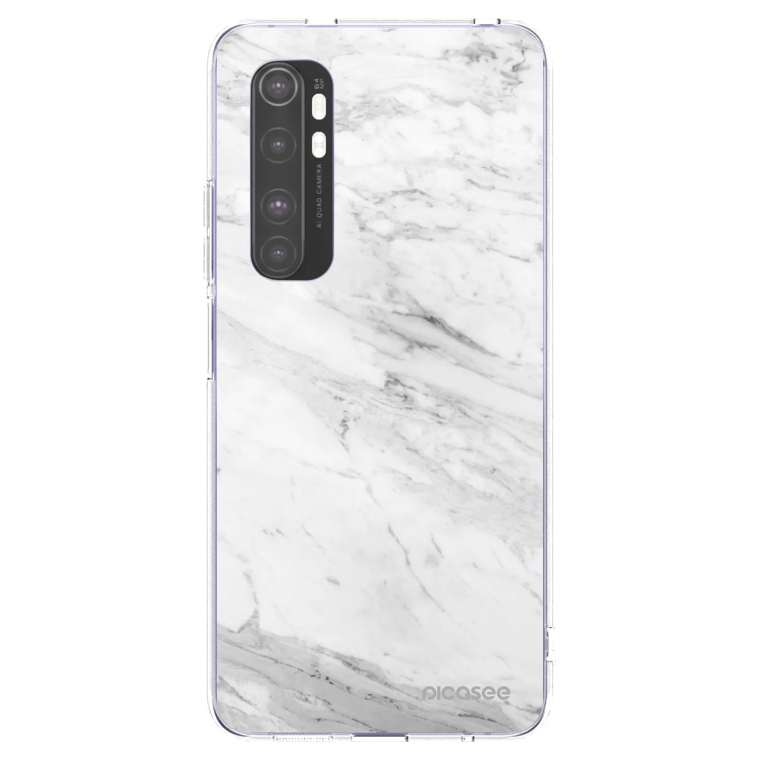 Picasee husă transparentă din silicon pentru Xiaomi Mi Note 10 Lite - White marble