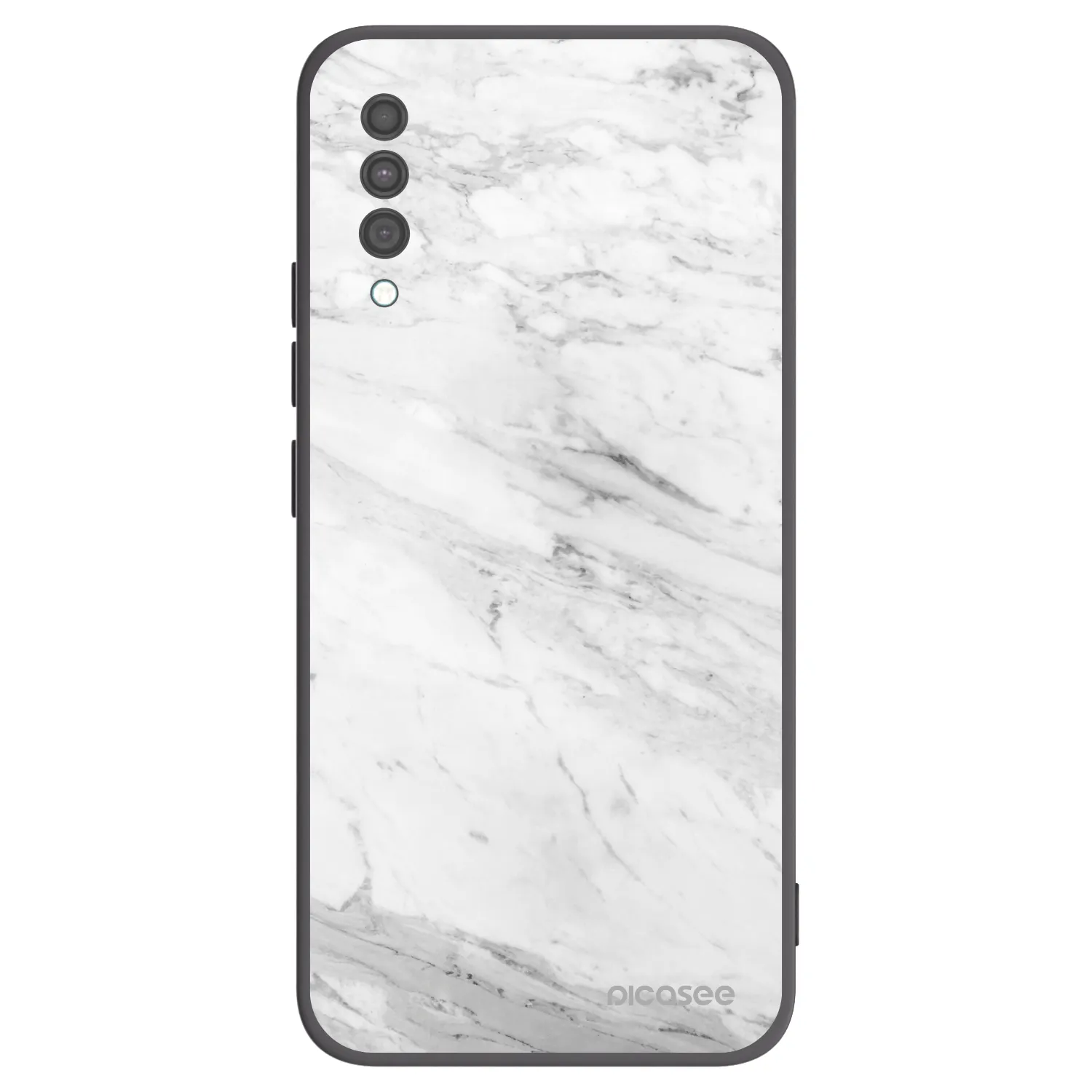 Picasee husă neagră din silicon pentru Samsung Galaxy A30s A307F - White marble